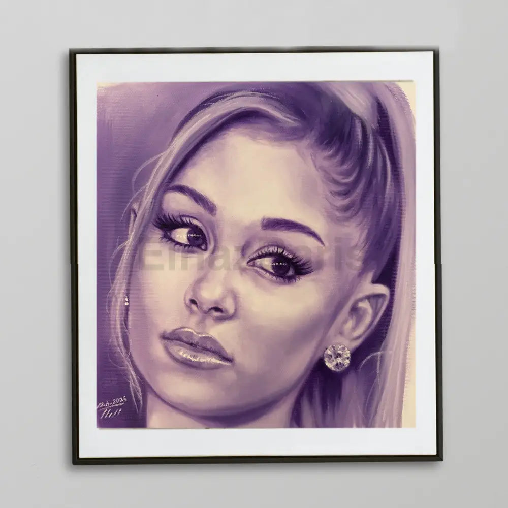Ariana Grande Oil Painting on Canvas Fan Art Portrait Oil Painting