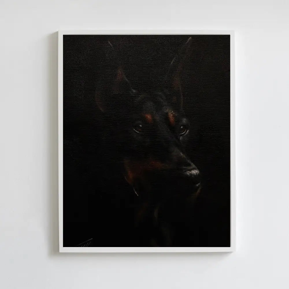 Doberman Oil Painting on Canvas Oil Painting