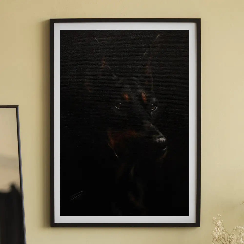Doberman Oil Painting on Canvas Oil Painting