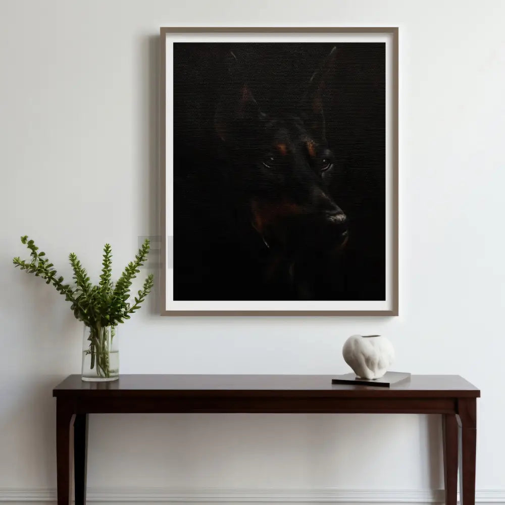 Doberman Oil Painting on Canvas Oil Painting