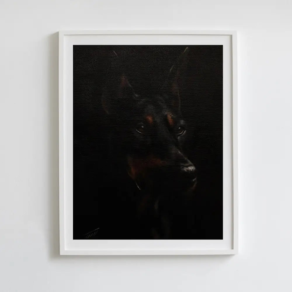 Doberman Oil Painting on Canvas Oil Painting