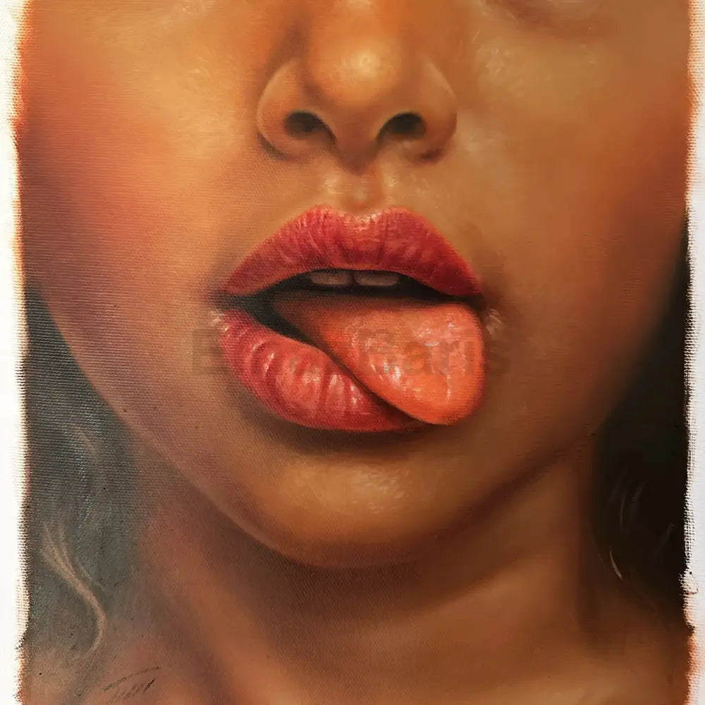 Emotional Woman Portrait Original Oil Painting on Canvas Oil Painting