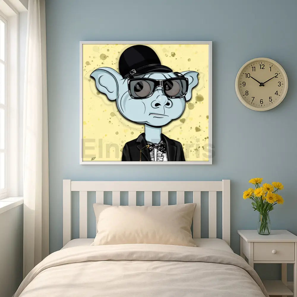 Fun Cartoon Character Digital Art Print for Kids Room