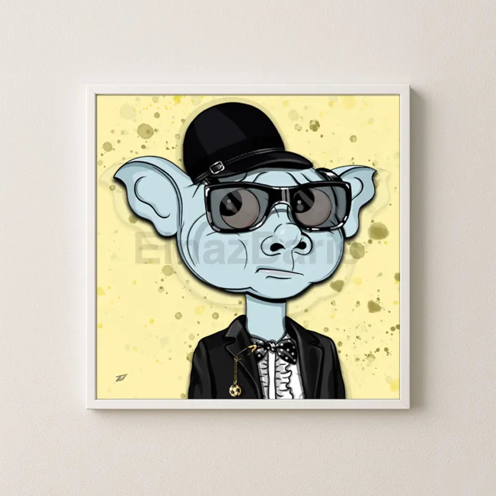 Fun Cartoon Character Digital Art Print for Kids Room