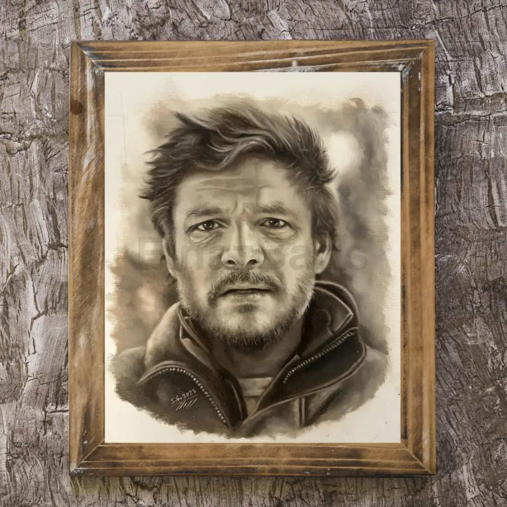 Pedro Pascal Oil Painting | The Last of Us Inspired Portrait Fan Art Oil Painting