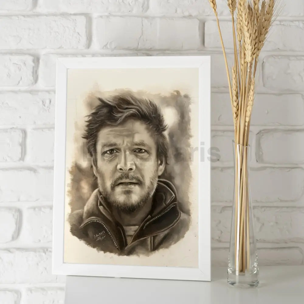 Pedro Pascal Oil Painting | The Last of Us Inspired Portrait Fan Art Oil Painting