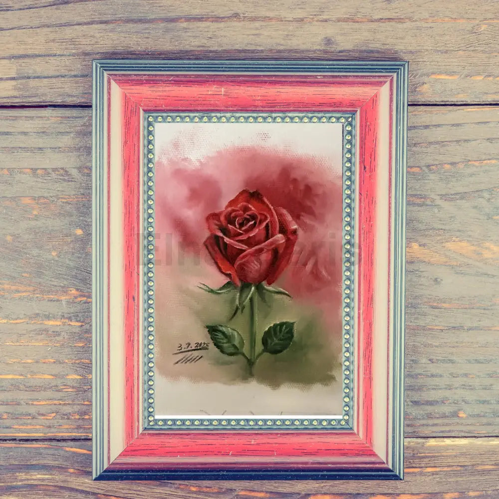 Red Rose Painting – Original Floral Artwork on Canvas Oil Painting
