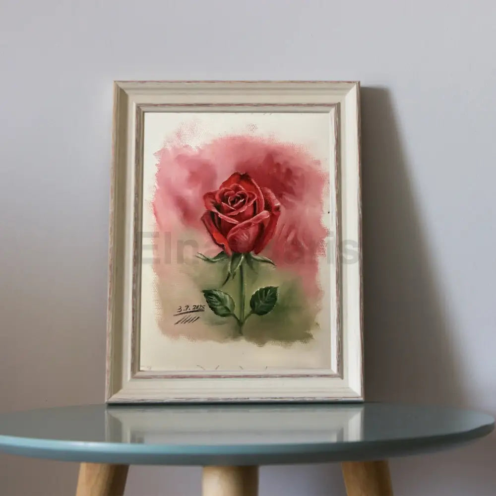 Red Rose Painting – Original Floral Artwork on Canvas Oil Painting